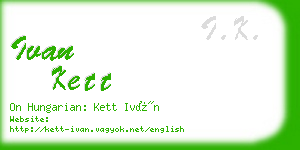 ivan kett business card